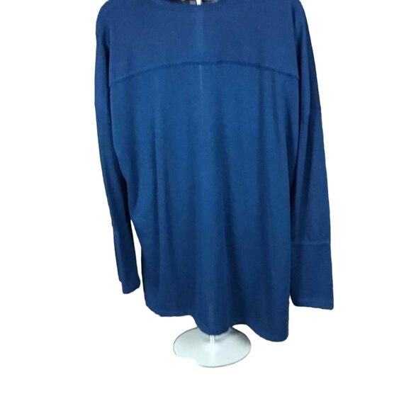 Forgotten Grace Womens XS Blue Thermal Long Sleeve Tee Soft Stretch Casual NWOT - Picture 12 of 16